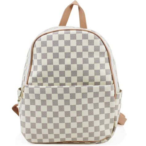 cheap white louis vuitton backpack|louis vuitton white checkered bag.